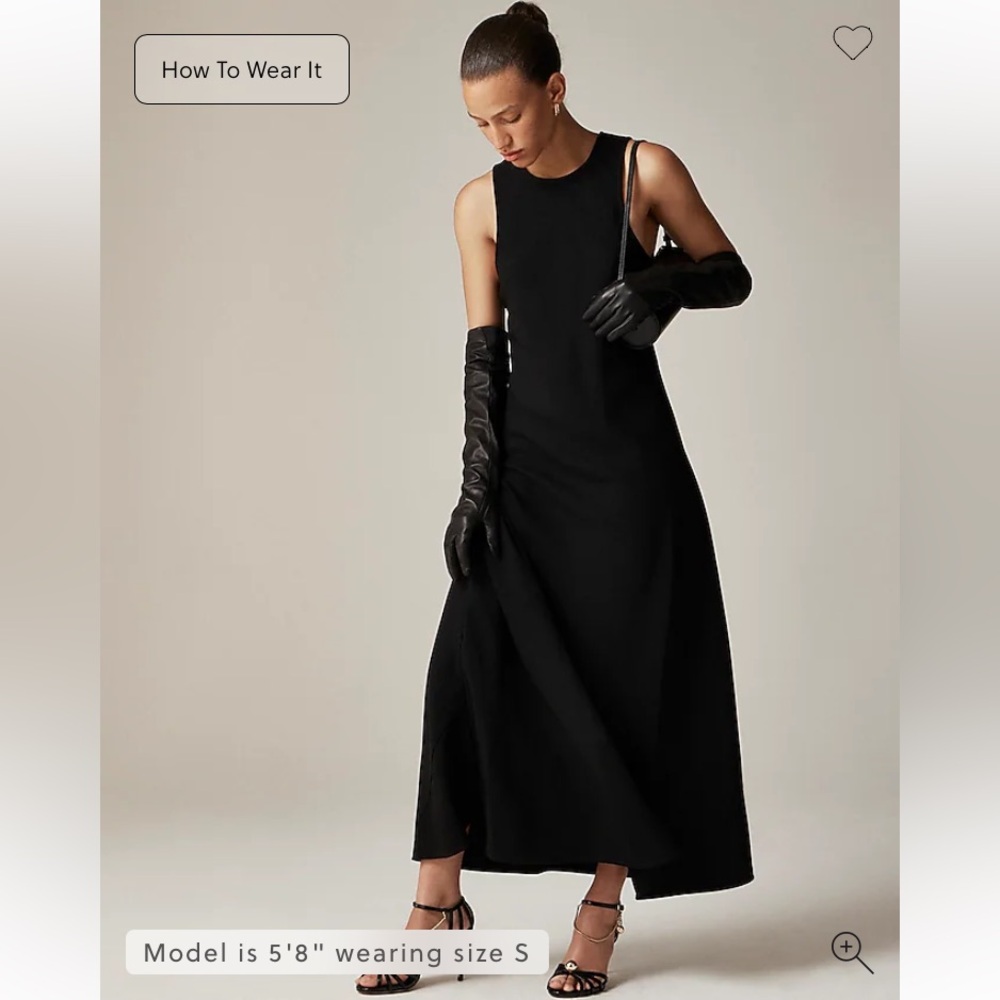 J. Crew Black Sleeveless Maxi Dress